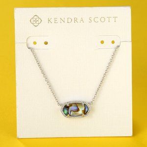 New Kendra Scott Elisa Silver Abalone Shell